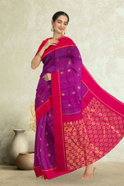  Purple Kanjivaram Pure Silk Saree 10076093