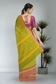 Green Handloom Chettinad Cotton Saree 10075801