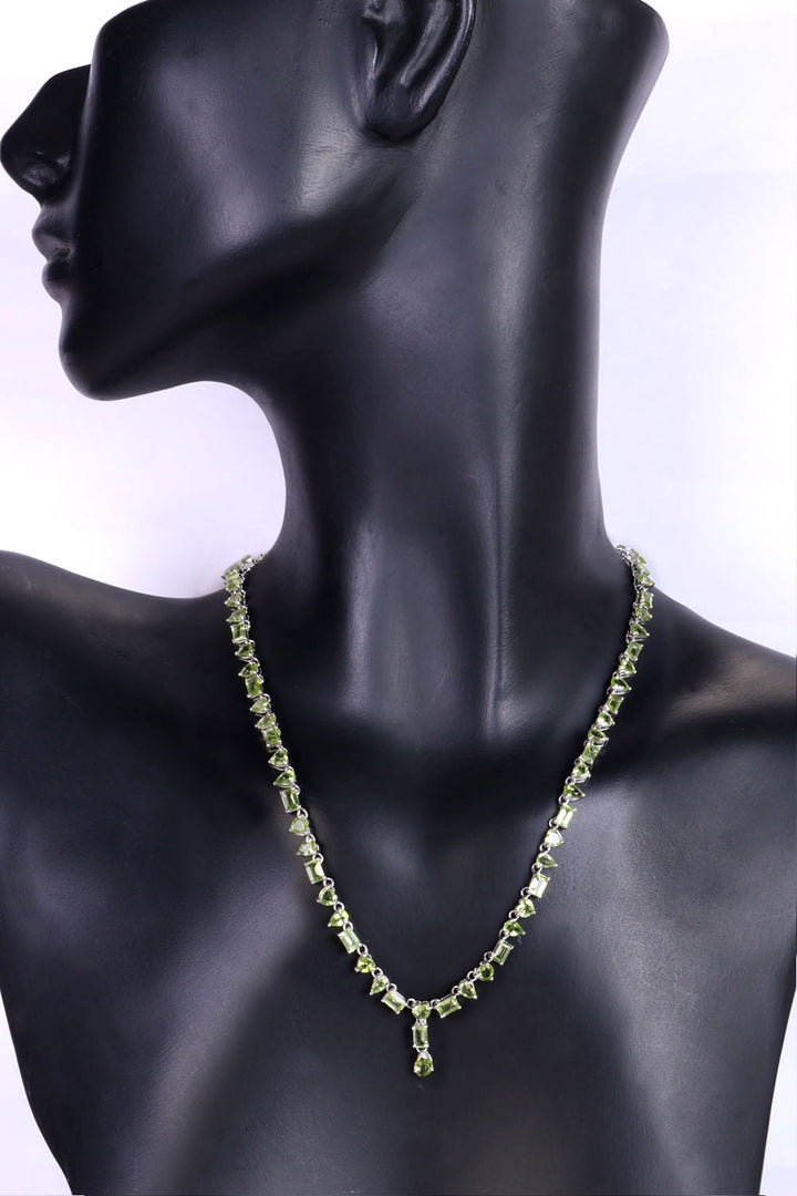 Peridot Sterling Silver Necklace 10067127