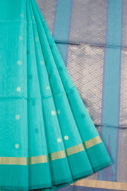 Green Handloom Kovai Silk Cotton Saree 10069037 - Avishya