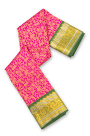 Magenta Pink Knakjivaram Pure Silk Saree 10077172