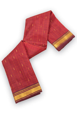 Maroon Kanjivaram Pure Silk Saree 10076108
