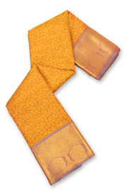 Golden Orange Kanjivaram Pure Silk Saree 10077169