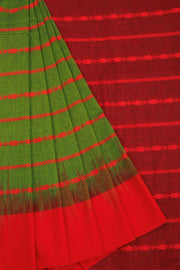 Green Bengal Phulia Cotton Saree 10069416 - Avishya