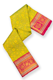 Lime Green Kanjivaram Pure Silk Saree 10077163