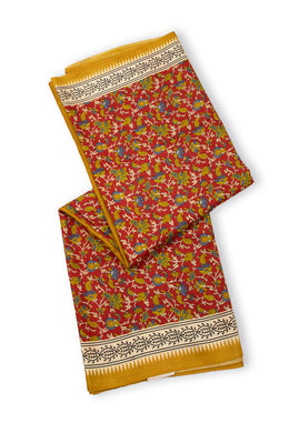 Red Kashmiri Printed Silk Saree 10075994