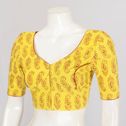 Yellow Handcrafted Cotton Blouse - Avishya
