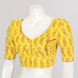 Yellow Handcrafted Cotton Blouse - Avishya