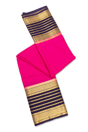 Pink Mysore Semi Crepe Silk Saree 10077820