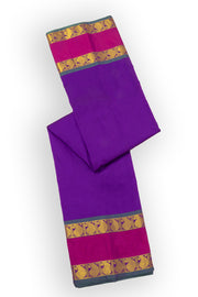 Purple Kanjivaram Vegan Silk Saree with Contrast Pallu 10077084