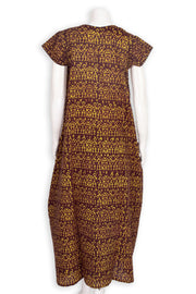 Brown Batik Printed Cotton Nightwear 10076184