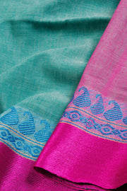 Aqua Green Shantipur Tant Bengal Cotton Saree 10069060 - Avishya