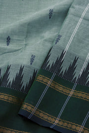Green Handloom Chettinad Cotton Saree Without Blouse 10075192