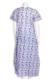 White Batik Printed Cotton Nightwear 10076177