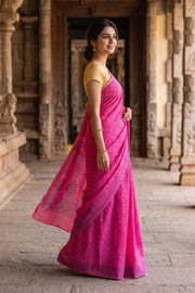 Rani Pink Sungudi Saree 10078056
