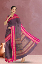 Blue Handloom Kanchi Cotton Saree 10071681