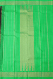 Brown Korvai Kanjivaram Pure Silk Saree with Temple Border 10077908