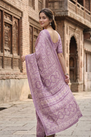 Purple Kani Printed Silk Saree 10078005