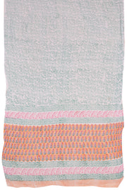 Orange 3-Piece Cotton Salwar Suit Material With Chiffon Dupatta 10070118