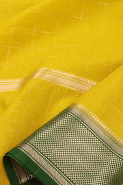 Lemon Yellow Mysore Semi Crepe Silk Saree 10077211
