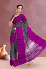 Black Pure Zari Kanjivaram Silk Saree 10062483