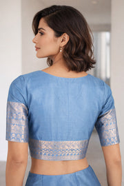 Grey Kanjivaram Soft Silk Blouse 10076979