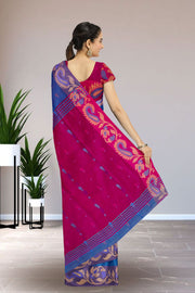 Blue Bengal Handwoven Cotton Saree 10075326