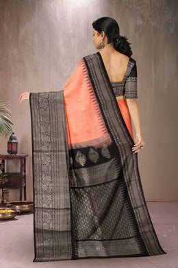 Orange Gadwal Kuttu Silk Saree 10075418