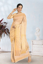 Gold Kanjivaram Tissue Vegan Silk Saree 10075567