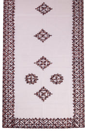 Black  Ajrakh Printed Cutwork Applique Embroidered Cotton 3 Piece Salwar Suit Material 10070183