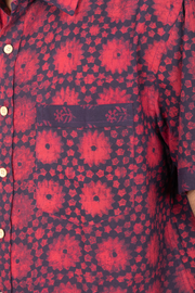 Violet Indigo Men's Half Sleeve Crop Shirt 10074616