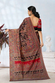 Black Handloom Kashmir Kani Silk Saree 10075405