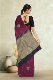 Maroon Pure Zari Jacquard Kanjivaram Silk Saree 10063146