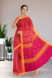 Magenta Handloom Chettinad Cotton Saree 10075865