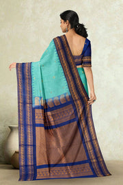 Green Gadwal Kuttu Silk Saree 10075437