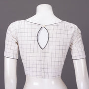 White HandBlock Print Blouse - Avishya