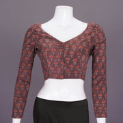 Ajrakh Printed Cotton Blouse - Avishya