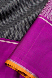 Black Pure Zari Kanjivaram Silk Saree 10062483
