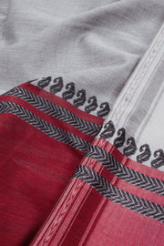 Grey Handloom Dhaniakhali Cotton Saree 10062568