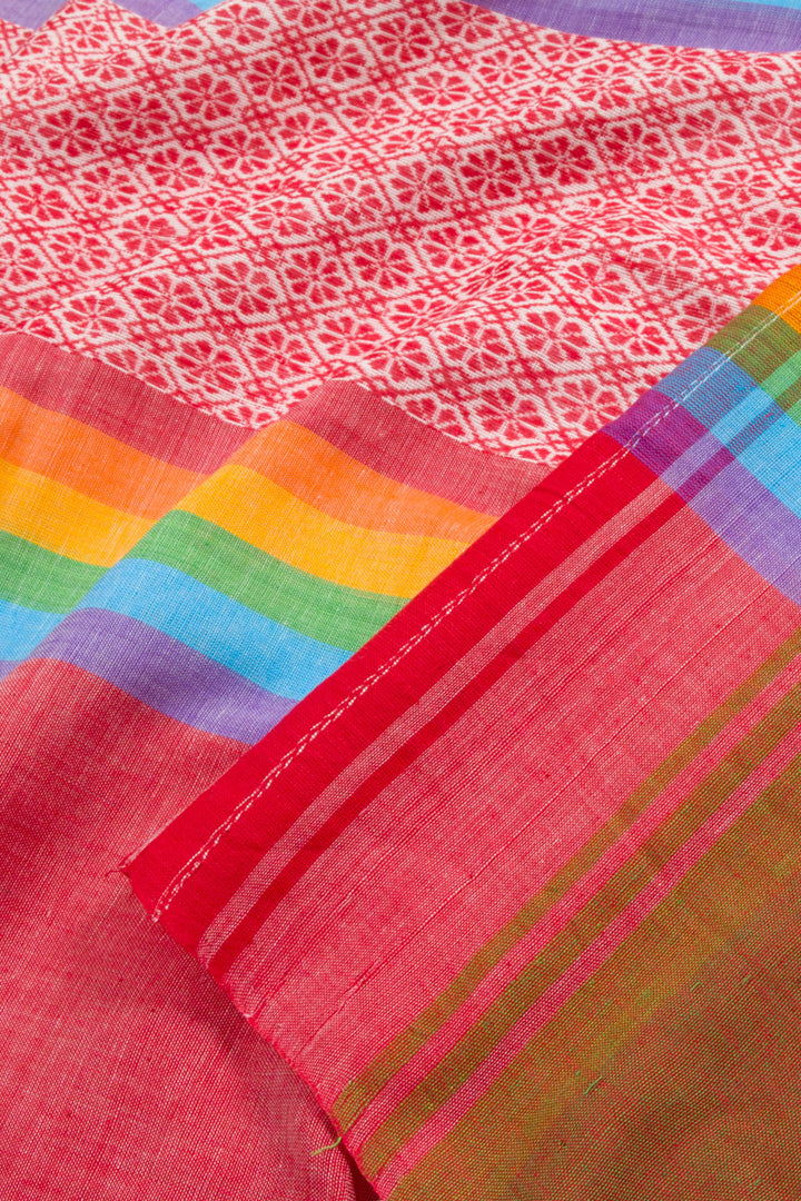 Multicolour Handloom Dhaniakhali Cotton Saree 10062586
