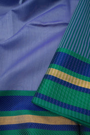 Stone Blue Handloom Maheswari Silk Cotton Saree 10062623