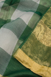 Green Handloom Maheswari Silk Cotton Saree 10062633