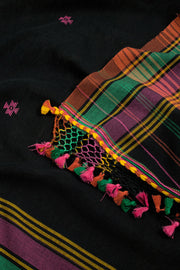 Black Handloom Bhujodi Kala Cotton Saree 10062741