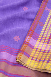 Lavender Handloom Bhujodi Cotton Saree 10062745