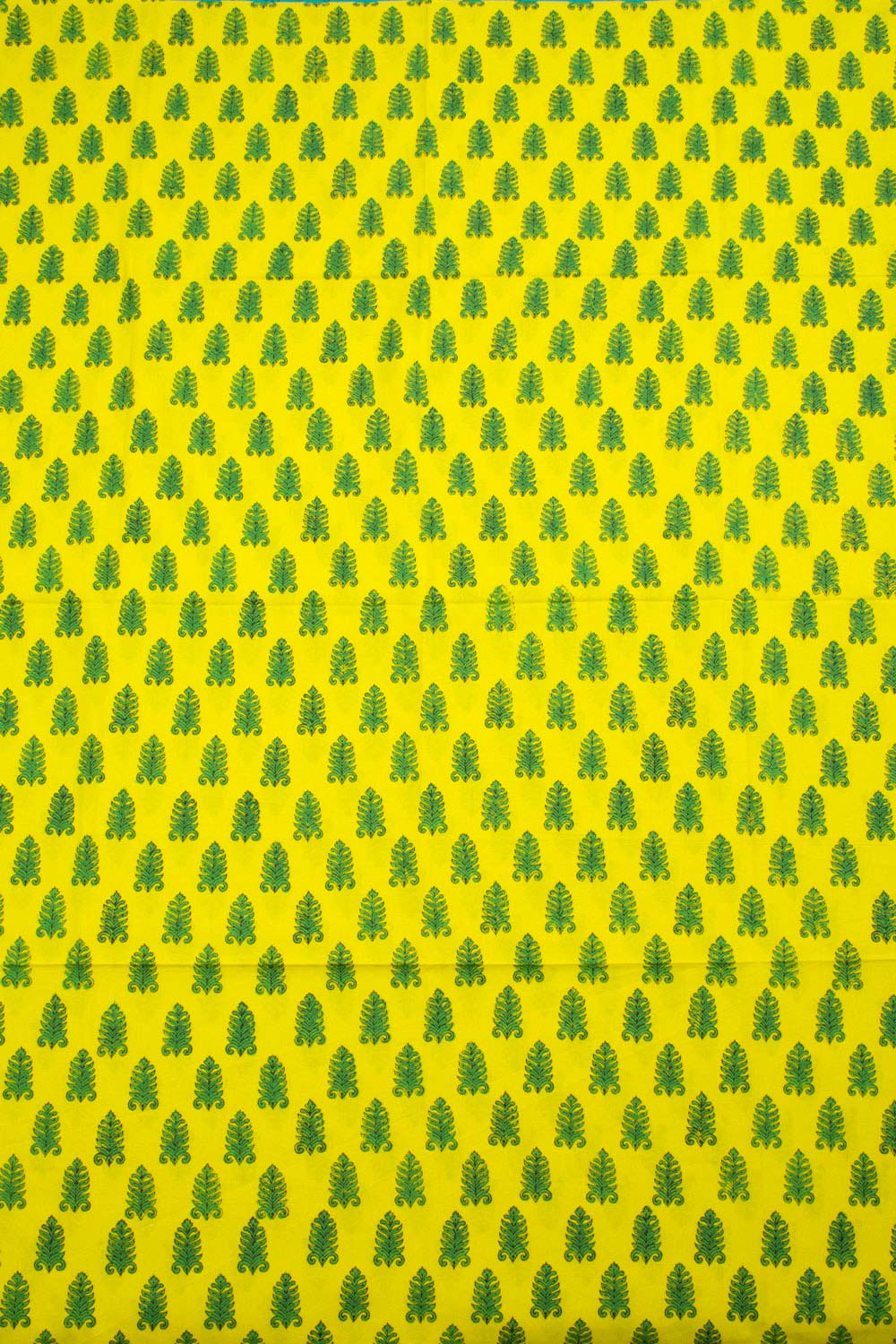 Lemon Yellow Hand Block Printed Mulmul Cotton Salwar Suit Material 10062850