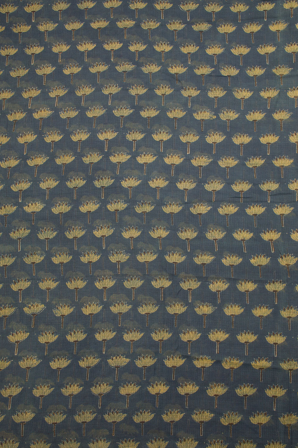 Blue Ajrakh Printed Kota Cotton Kurta Material 10062867
