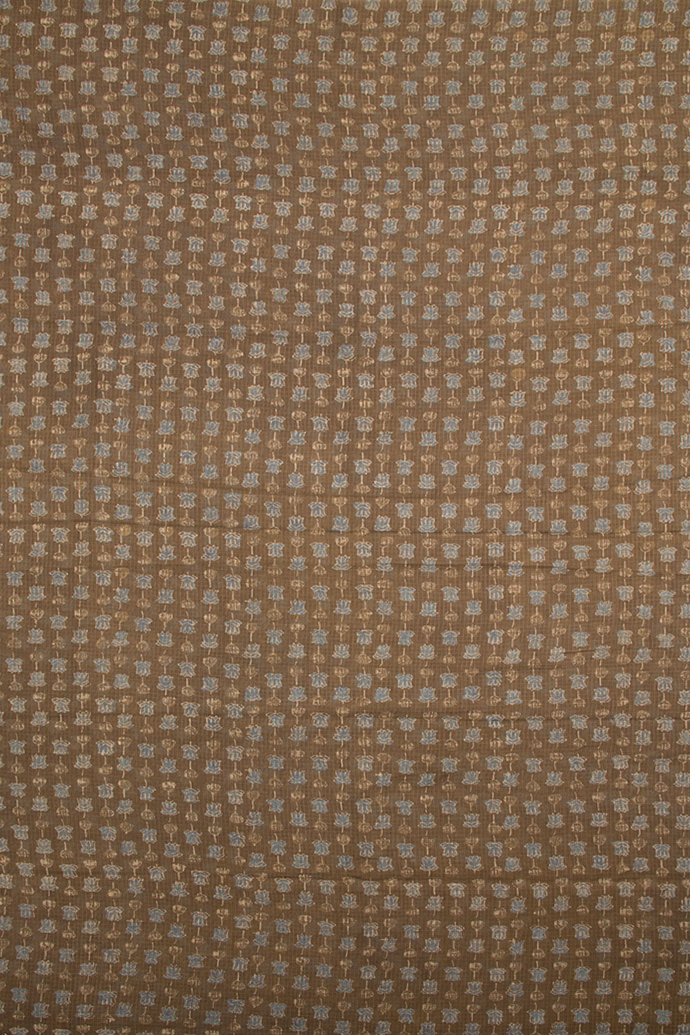 Tobacco Brown Ajrakh Printed Kota cotton Kurta Material 10062869