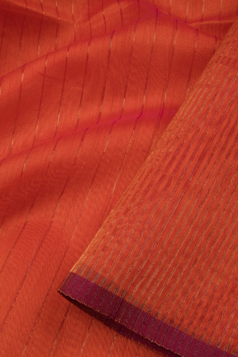 Orange Handloom Maheshwari Silk Cotton Saree 10062904