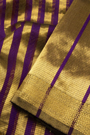 Violet Handloom Maheshwari Silk Cotton Saree - Avishya