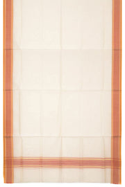 White Handloom Maheshwari Silk Cotton Dupatta 10062944